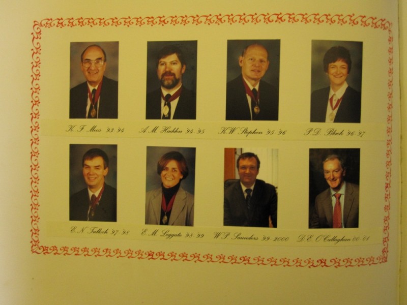 Past presidents of the Glasgow Odontological Society
